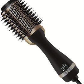 1000W Hot Air Brush and One-Step Hair Dryer with Volumizer - Soft Touch Pink Styler for Smooth and Shiny Hair - Perfect Gift for Hair Curler and